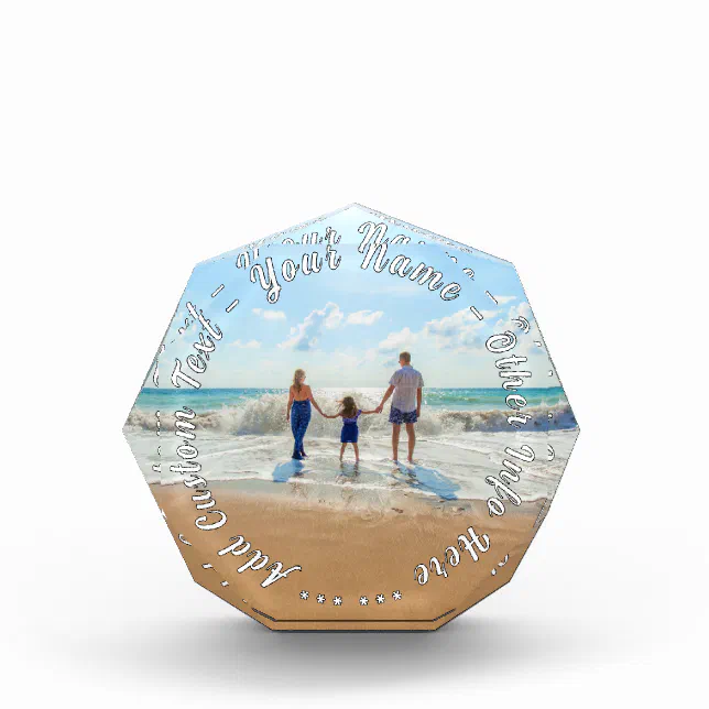Design Your Own Photo Block with Custom Text Name | Zazzle