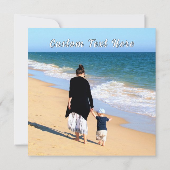 Design Your Own Photo Card with Custom Text (Back)