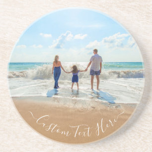 Design Your Own Photo Coaster Personalized Text