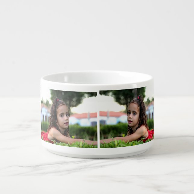 Design Your Own Photo Collage Chili Bowl (Center)