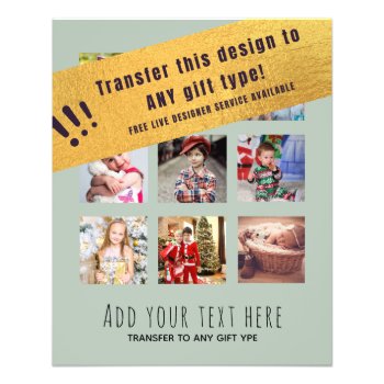 Design Your Own PHOTO COLLAGE Custom Gifts BUDGET Flyer