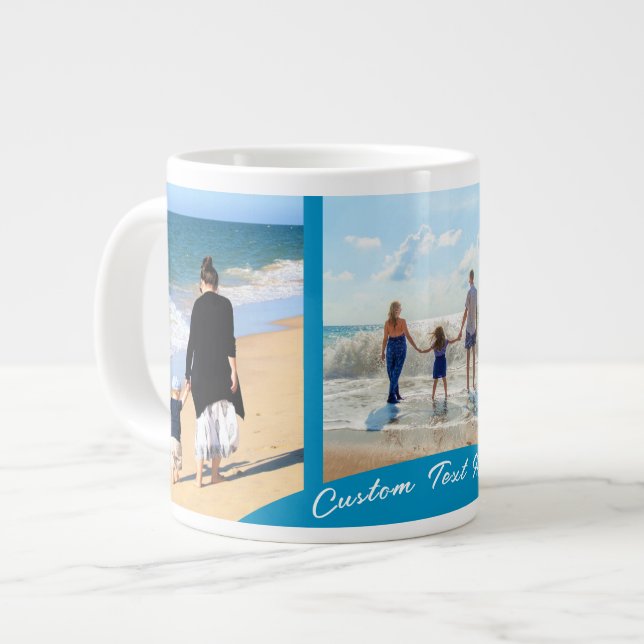 Design Your Own Photo Collage Mug Personalize Text (Front Left)
