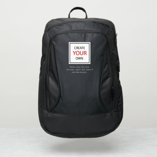 Design Your Own Photo _ Custom  Personalized Port Authority Backpack
