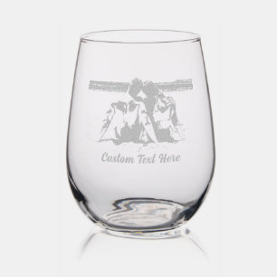 Design Your Own Photo Custom Text Personalized Stemless Wine Glass