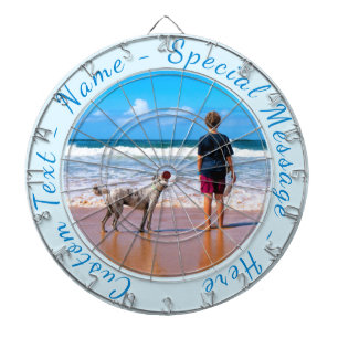 Design Your Own Photo Dart Board Personalized Text