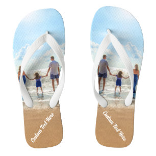 Design Your Own Photo Flip Flops Personalized Text
