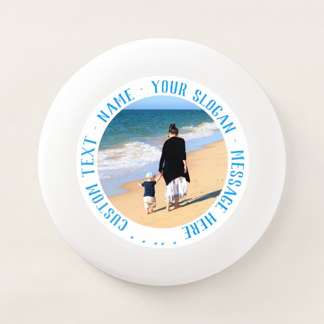 Design Your Own Photo Frisbee with Custom Text (Front)
