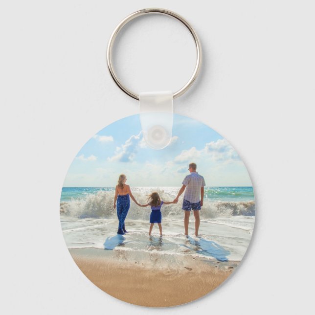 Design Your Own Photo Keychain Personalized Gift (Front)