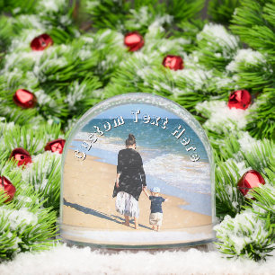 Design Your Own Photo Snow Globe Gift with Text