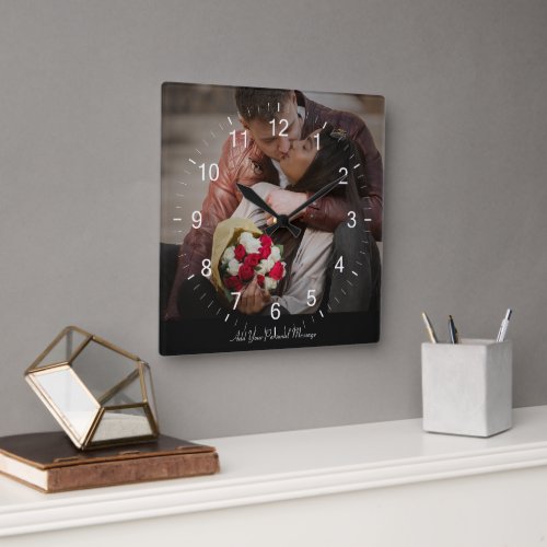 Design Your Own Photo  Square Wall Clock
