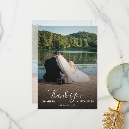 Design your own photo Thank you Wedding card