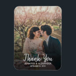 Design your own photo Thank you Wedding Magnet<br><div class="desc">Design your own photo Thank you Wedding card.
Elegant photo magnet to say Thank you to your wedding guests.
You can add your own photo,  add your own text and names.</div>