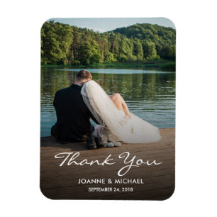 Design your own photo Thank you Wedding Magnet