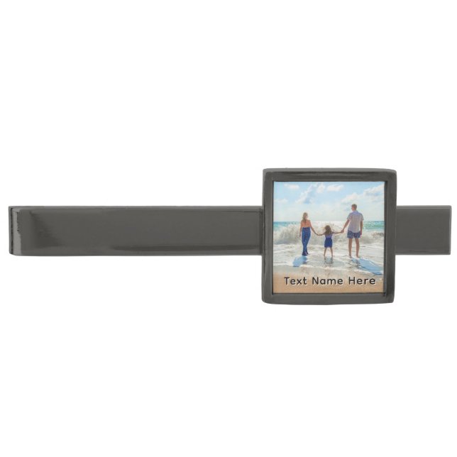 Design Your Own Photo Tie Bar Personalized Text (Front)