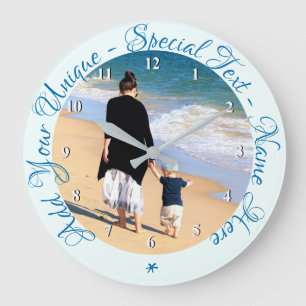 Design Your Own Photo Wall Clock with Custom Text