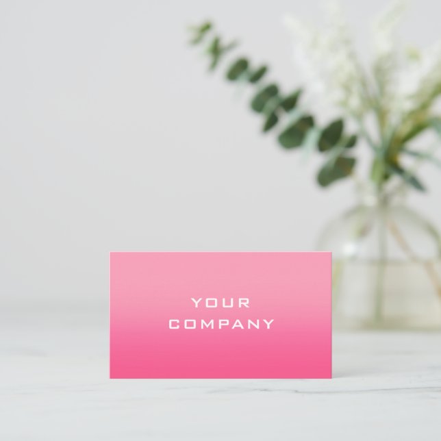 Design Your Own Pink Business Card Template (Standing Front)