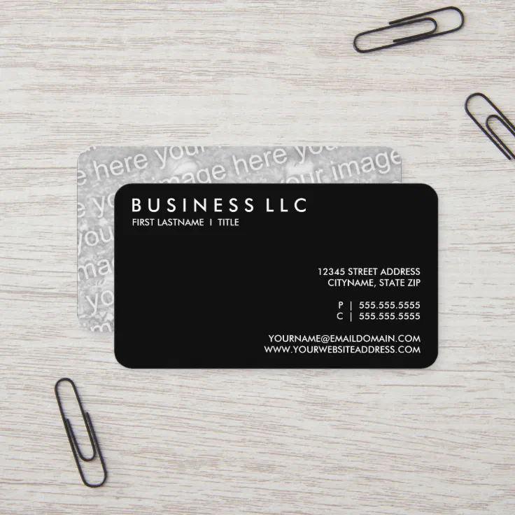 design your own plain black and white. business card | Zazzle