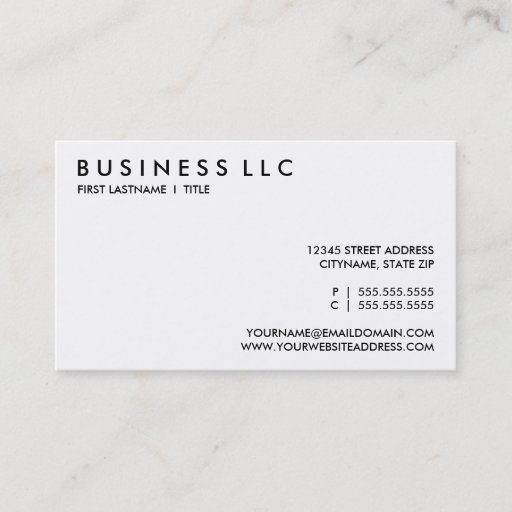 Customizable design your own : plain black and white. business card templates