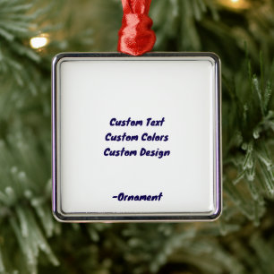 Design Your Own Premium Square Metal Ornament