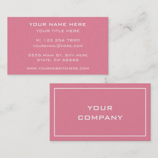 Design Your Own Professional Business Card (Front/Back)