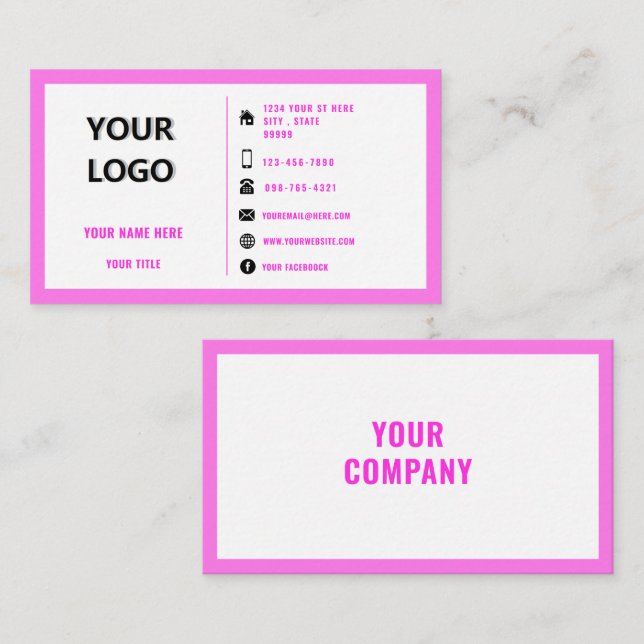 Design Your Own Promotional Business Card Template (Front/Back)
