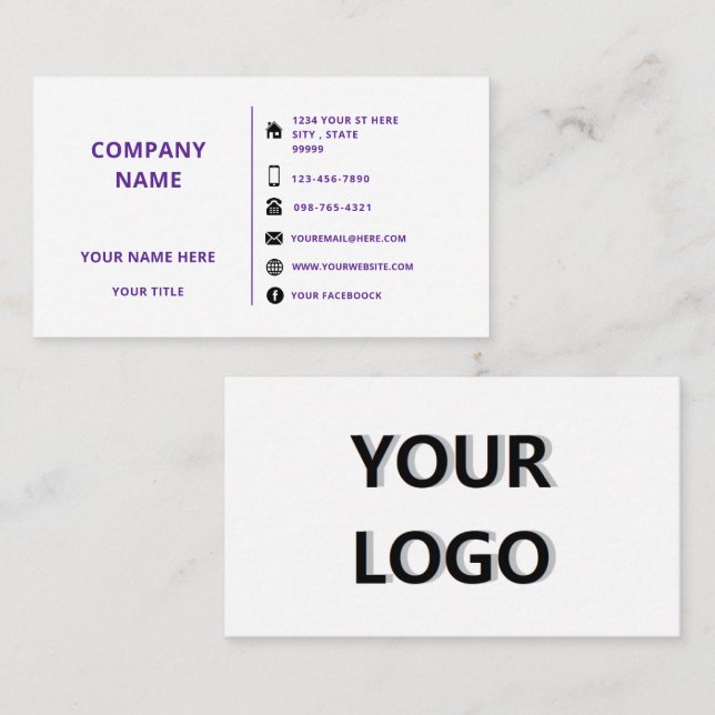 Design Your Own Promotional Business Card Template (Front/Back)