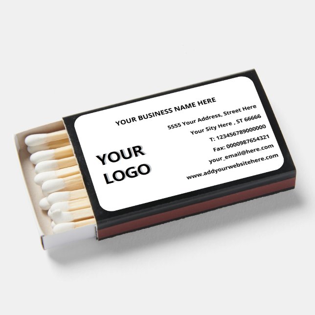 Design Your Own Promotional Business Matchboxes (Front Open)