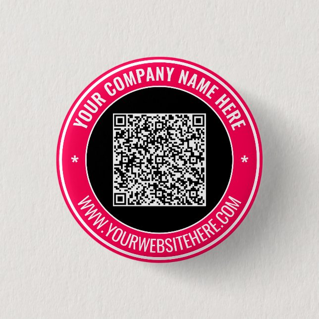 Design Your Own Promotional QR Code Button Example (Front)