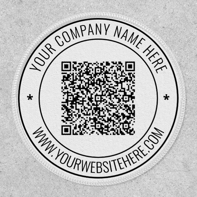 Design Your Own Promotional QR Code Patch Template (Front)