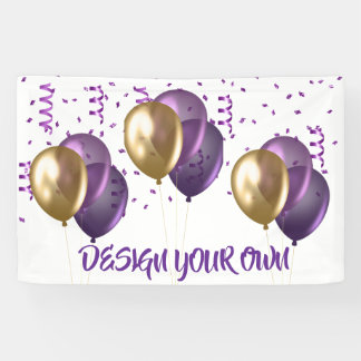Design Your Own Purple Party Banner