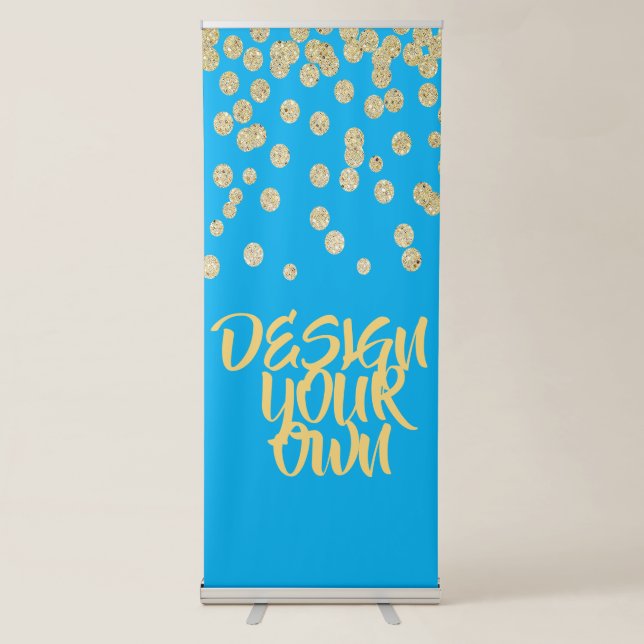 Design Your Own Purple Party Retractable Banner (Front)