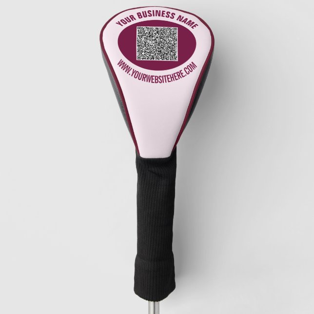 Design Your Own QR Code and Text Golf Head Cover (Front)