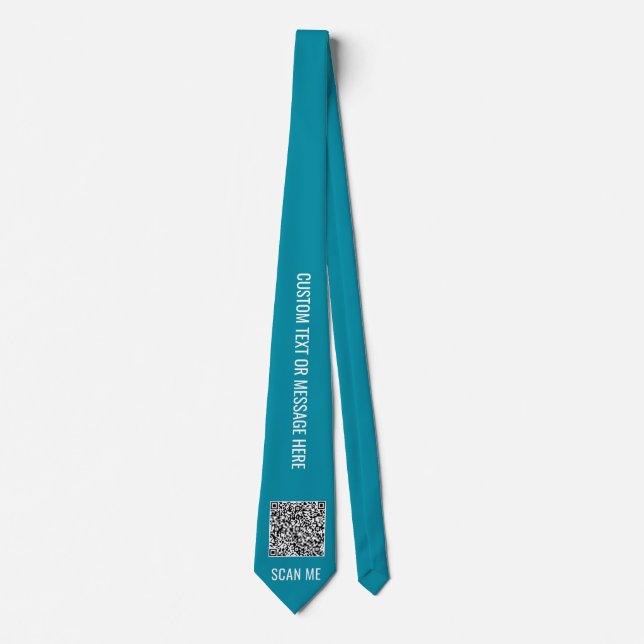 Design Your Own QR Code and Text Neck Tie Example (Front)