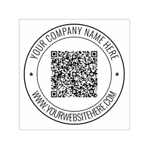 Design Your Own QR Code and Text Round Stamp