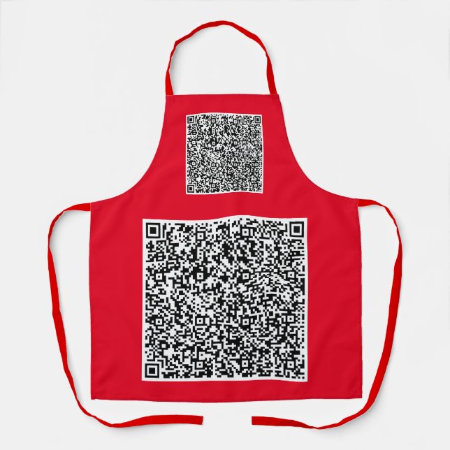 Design Your Own QR Code Apron Custom Color (Front)