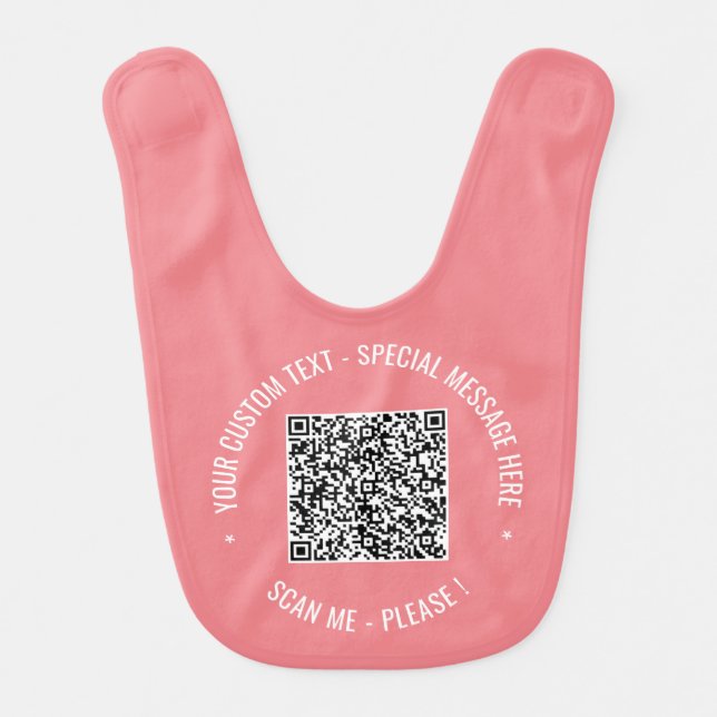 Design Your Own QR Code Baby Bib Example (Front)
