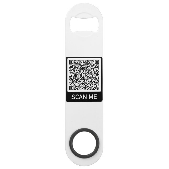 Design Your Own QR Code Bottle Opener Template (Front)