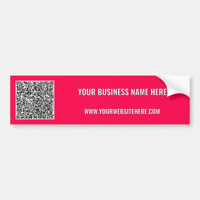 Design Your Own QR Code Bumper Stickers Template (Front)
