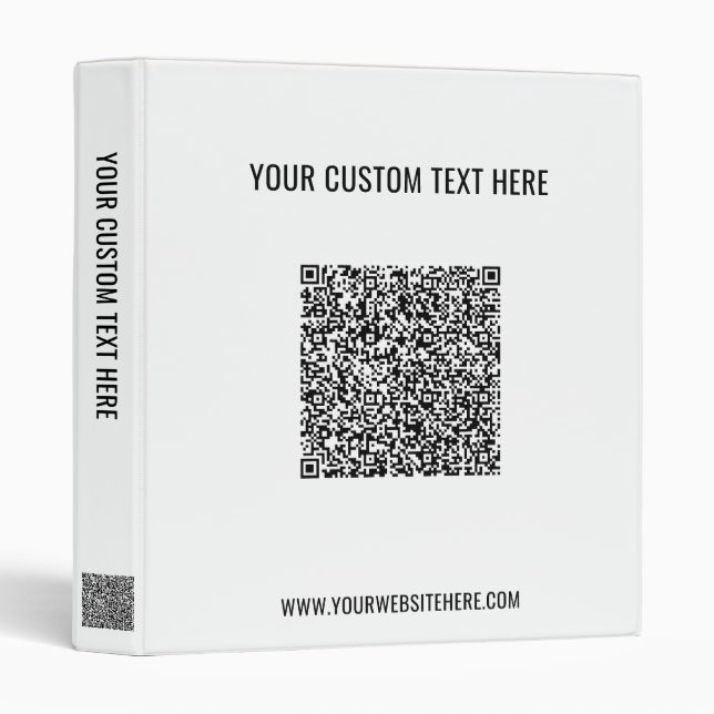 Design Your Own QR Code Business Binder Example (Front/Spine)
