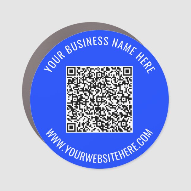 Design Your Own QR Code Business Car Magnet (Front)