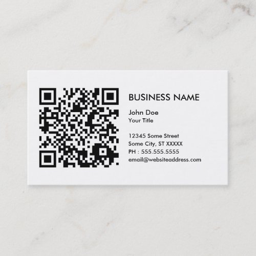 design your own QR code Business Card Template