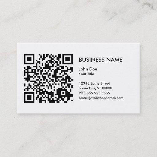 Customizable design your own QR code Business Card Template