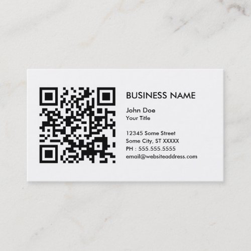design your own QR code Business Card