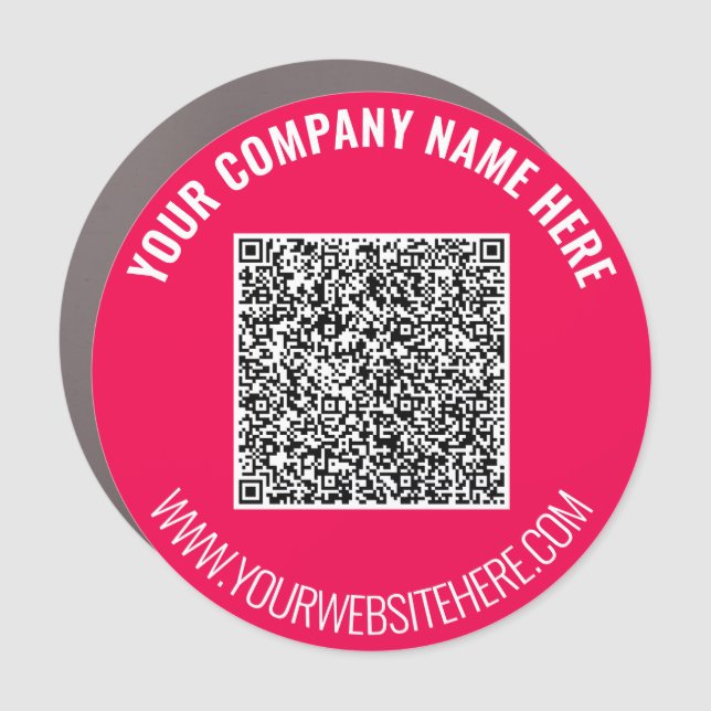 Design Your Own QR Code Car Magnet Template (Front)