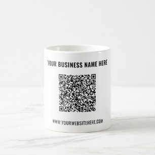 Design Your Own QR Code Coffee Mug Custom Text