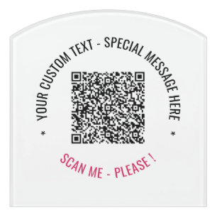 Design Your Own QR Code Door Sign Example