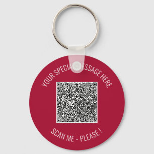 Design Your Own QR Code Keychain Custom Text