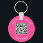 Design Your Own QR Code Keychain Template<br><div class="desc">Custom Colors and Fonts - Design Your Own Personalized Keychain with QR Code Scan Info and Custom Text Modern Keychains / Gift - Add Your QR Code - Image or Logo - Photo / Text - Name or other info / message - Resize and Move or Remove / Add Elements...</div>
