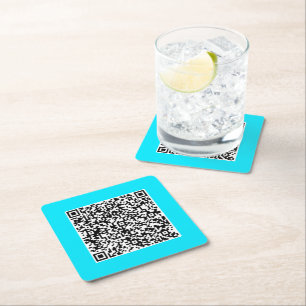 Design Your Own QR Code Paper Coaster Template