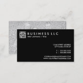 design your own QR code: plain black and white. Business Card (Front/Back)